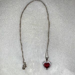 Ruby Birthstone Heart Necklace ❤️ perfect for Valentine’s Day!